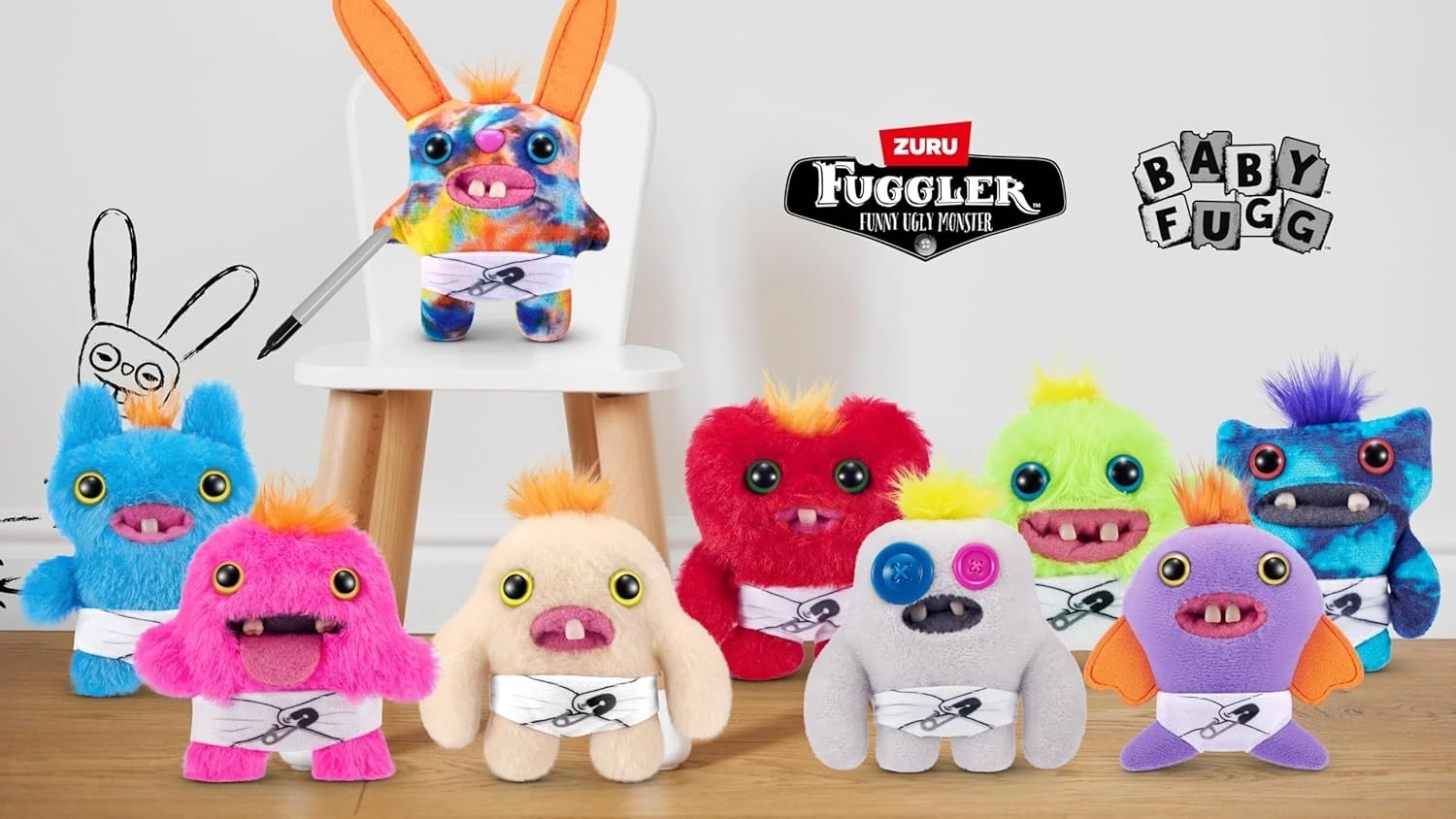 Baby Fugg mini collectible plush lineup